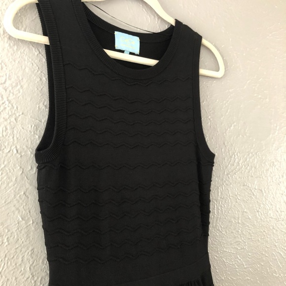 CeCe by Cynthia Steffe Black Knit A-Line Dress - Medium - Little Black Dress - Picture 2 of 7